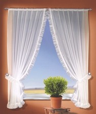 Fertiggardine Benedikt Landhausgarnitur 2 Schals mit Raffband ca. 150*250 cm H*B