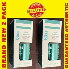 Bliss Clear Genius Clarifying Liquid Peel, 1 fl. oz 2PK AUTHENTIC