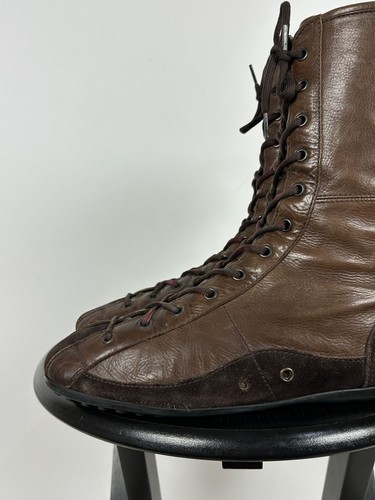 Women's Prada Leather Car Shoes High Top Sneakers Driving Boots Size 38.5 EUR - Picture 15 of 24