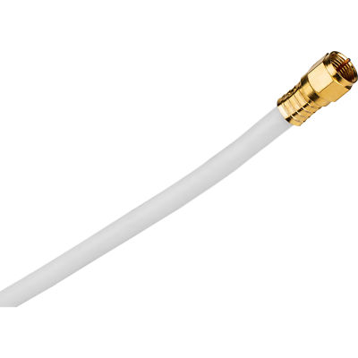 25 ft. White RG6 Solid CCS 18 AWG Center CM Burial Coax Cable with Weatherproof