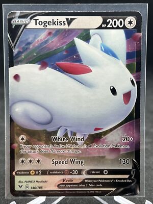 Carte Pokemon Togekiss V 140/185 ENG - Ultra RARE Tension Éclatante
