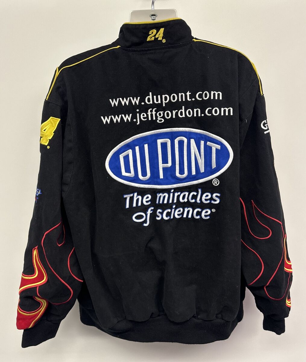 Rare Jeff Gordon Black Dupont #24 Nascar Racing Jacket JH Rare Jeff Gordon Black Dupont #24 Nascar Racing Jacket JH