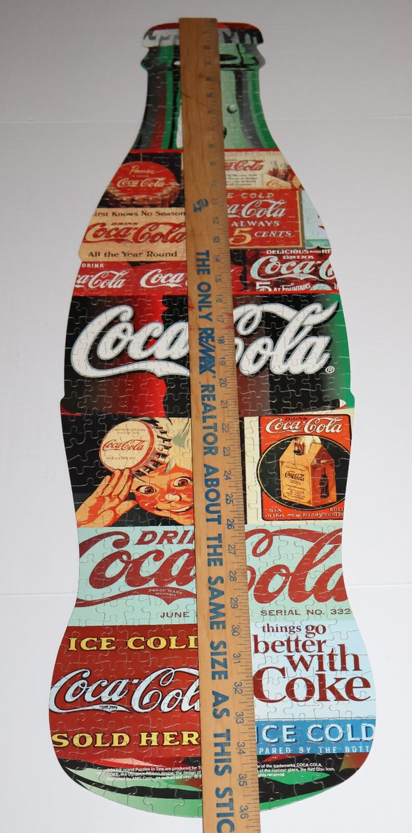 COCA COLA PUZZLE 500 pcs COKE BOTTLE SHAPE in METAL TIN with