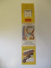 1947 Schutter Candy Co OLD NICK/Bit O Honey Candy Bar Advertising Bookmark