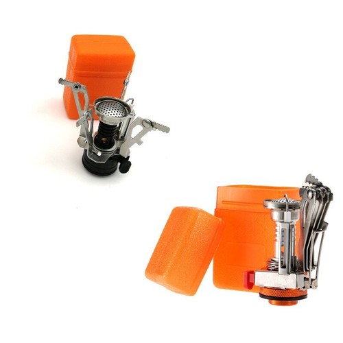 Outdoor Camping Mini Gas Stove 3'' Hiking Backpacking Portable Pocket Stoves - Picture 6 of 7