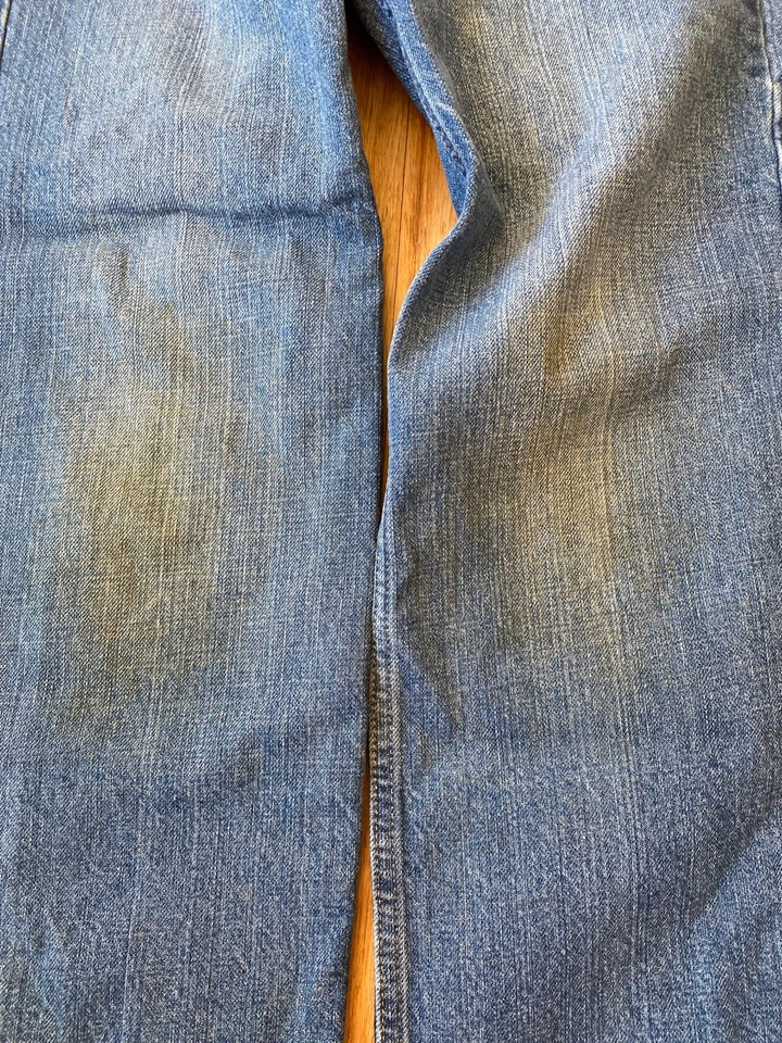 Lands’ End Boys Size 12 Iron Knee Relaxes Fit Blue Jeans Adjustable Waist - Image 2 of 4