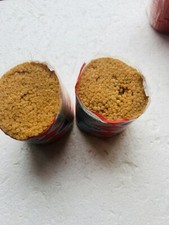 Lot of 2 Bernat Craftsman 100 Wool Pre-Cut Latch Hook Rug Yarn Gold 3102