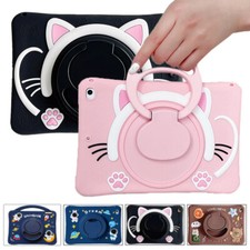 Kids Cat Rotating Stand Case Cover For iPad 5/ 6th 7th 8th 9th 10th 11th Gen A16