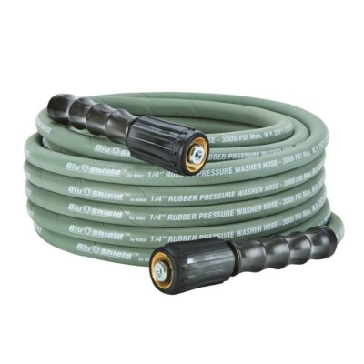 Industrial-Grade 35-ft x 1/4''  Hot & Cold Water 12,000 PSI Pressure Washer Hose