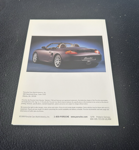 2000 Porsche Boxster &S Tequipment 986 Accessories Brochure Wheel Carbon Catalog - Picture 8 of 8