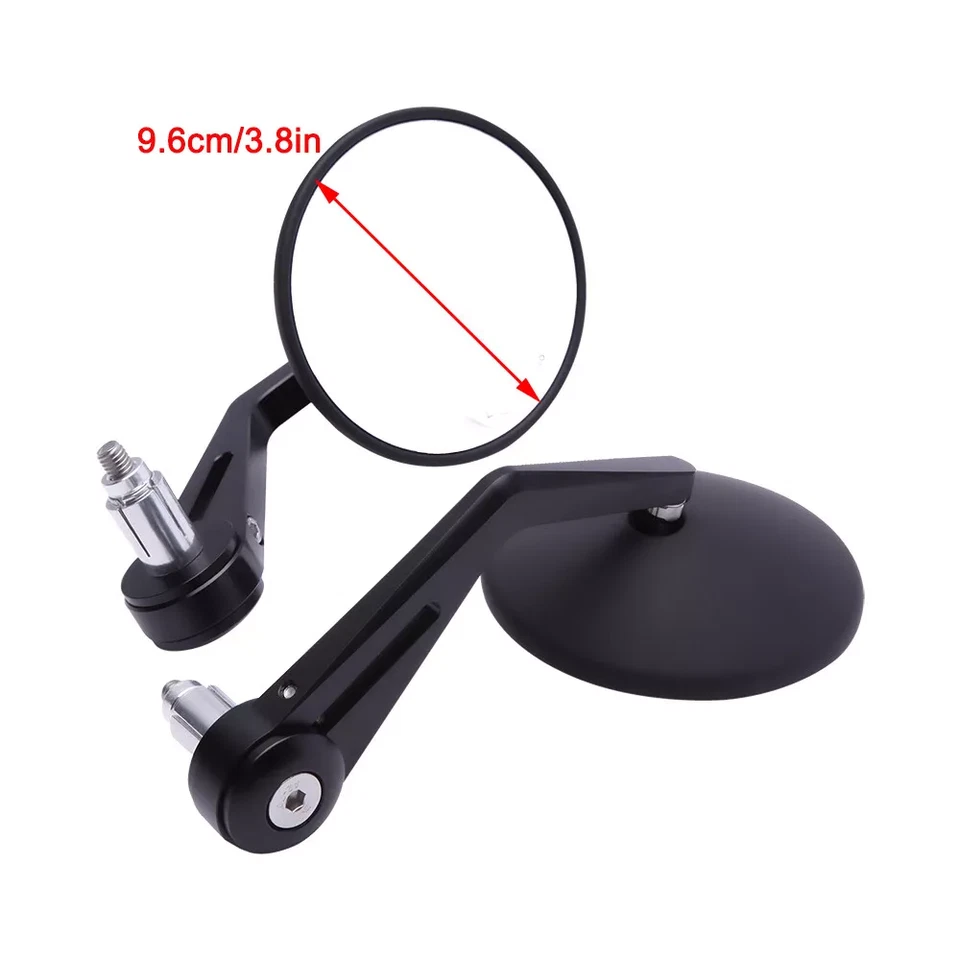 Espejos retrovisores negros para manillar de 7/8" para motocicleta Ducati Scrambler Foto 2 de 4