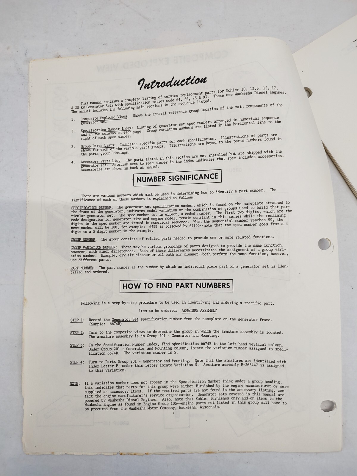 Kohler Generator Sets Parts Identification 10 12.5 15 17 & 25 KW Models