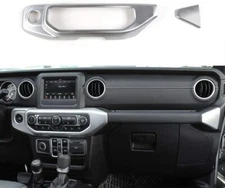 Silver Air Conditioner Adjust Button Panel Cover Trim for Jeep Wrangler JL 2018+
