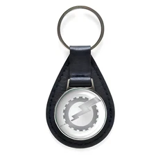 U.S. Navy Tradevman Rate Black Leather Keychain Silver Keyring Military Gift