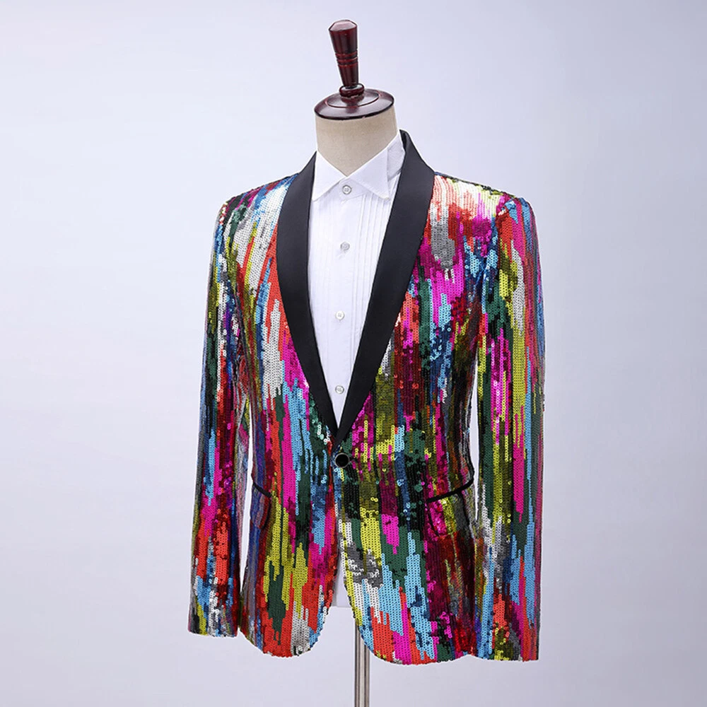 Men's sequin suit jacket sale