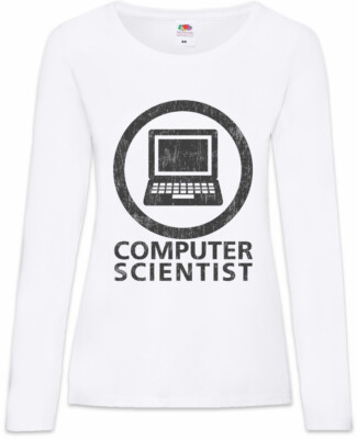 Computer Scientist Damen Langarm T-Shirt Fun Geek Nerd Admin Coder Developer
