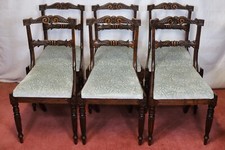 Beautiful Set Of Six Regency Rosewood Dining Chairs
