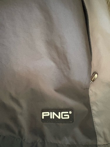 Ping Windbreaker Short Sleeve Golf Shirt Mens XL Black Pullover - Picture 15 of 18