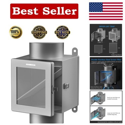 Fire Safety Focused Indoor Dryer Vent Kit - Durable Metal Construction Included