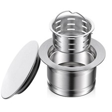 3-1/2 Inch Extended Garbage Disposal Flange with Deep Strainer and Sink Stopp...