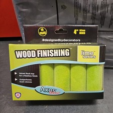 Axus Decor Wood Finishing Mini Roller Sleeve - Lime (Pack of 10)