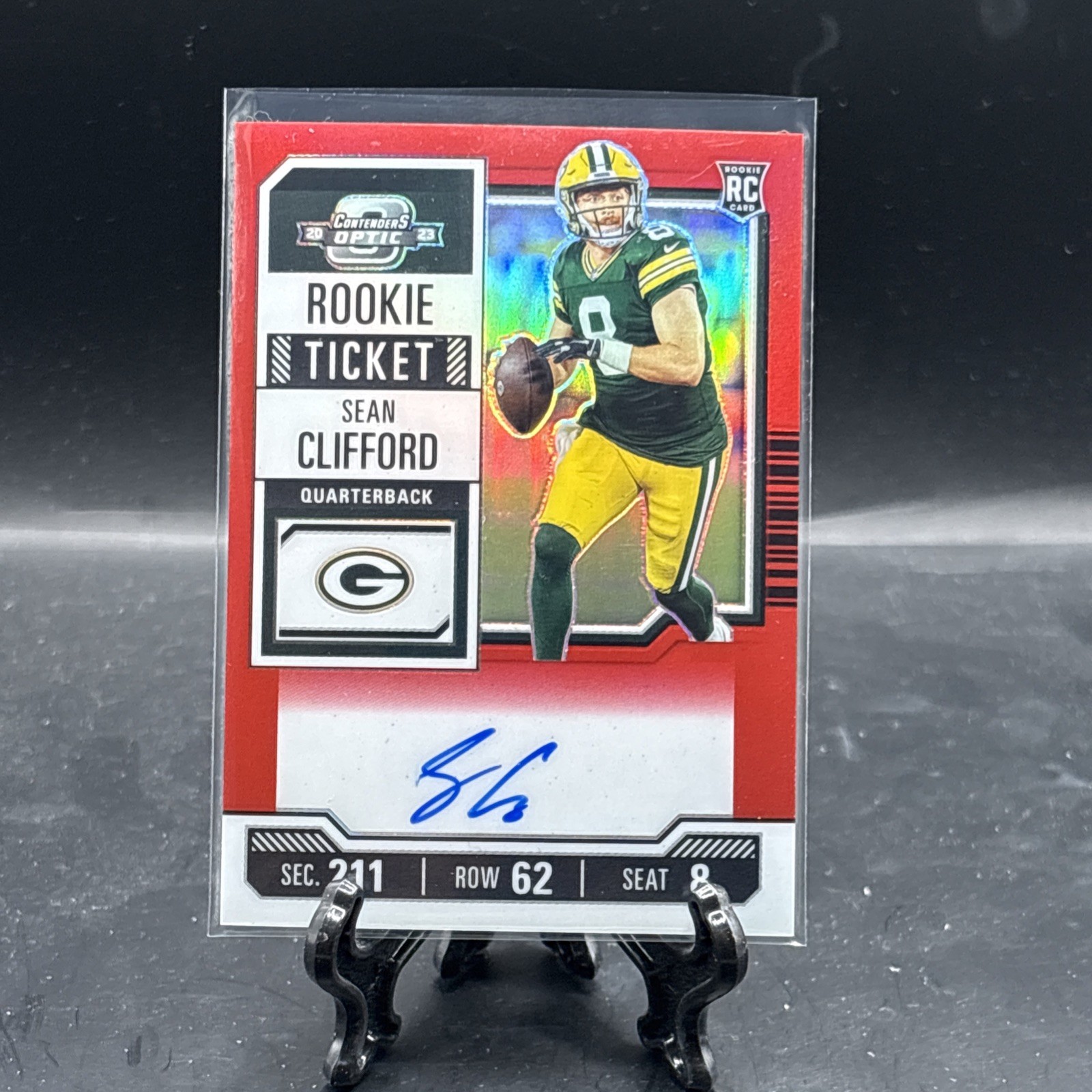 Sean Clifford Panini Contenders Optic #132 Autograph Red