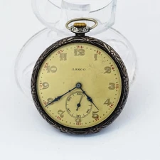 Langendorf Watch Company LANCO silver 0.800 art deco Swiss made pocket watch
