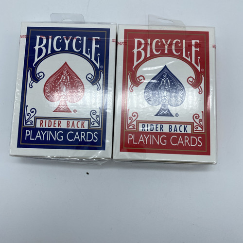 Bicycle Poker 808 Sealed 2 VTG Packs of Rider Back Playing Cards Blue & Red Deck - Picture 1 of 7