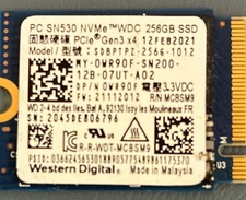 Western Digital SN530 NVMe 256GB M.2 2230 Internal SSD SDBPTPZ-256G-1012