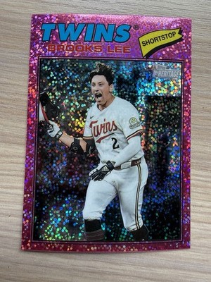 2026 Topps Heritage - Brooks Lee - #60 Chrome Pink Sparkle SP! 