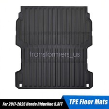 Tpe Trunk Cargo Liner Floor Bed Mat Black For 2017-2025 Honda Ridgeline 5.3ft