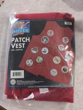 BSA Cub Scout Uniform Red Vest for patches szs available M L XL made in USA