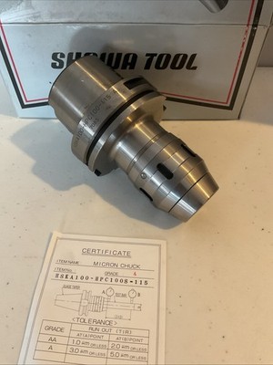 SHOWA HSK100-HPC100S-115A HSK100A 1'' Micron Chuck x 115mm Made in Japan