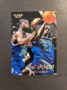 1996-97 Fleer KEVIN GARNETT / ISAIAH RIDER Game Breakers Insert # 9