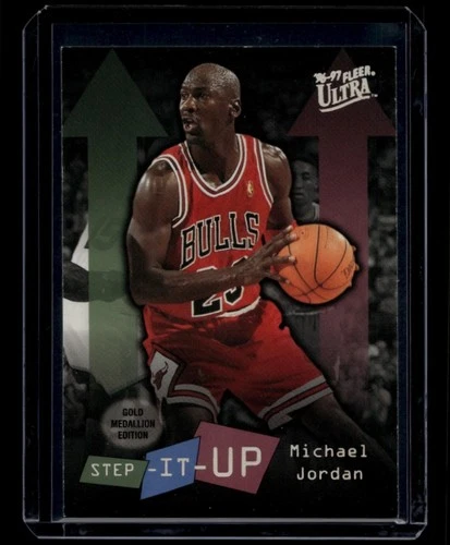 1996-97 Fleer Ultra Basketball Michael Jordan #280 Step It Up Gold Medallion