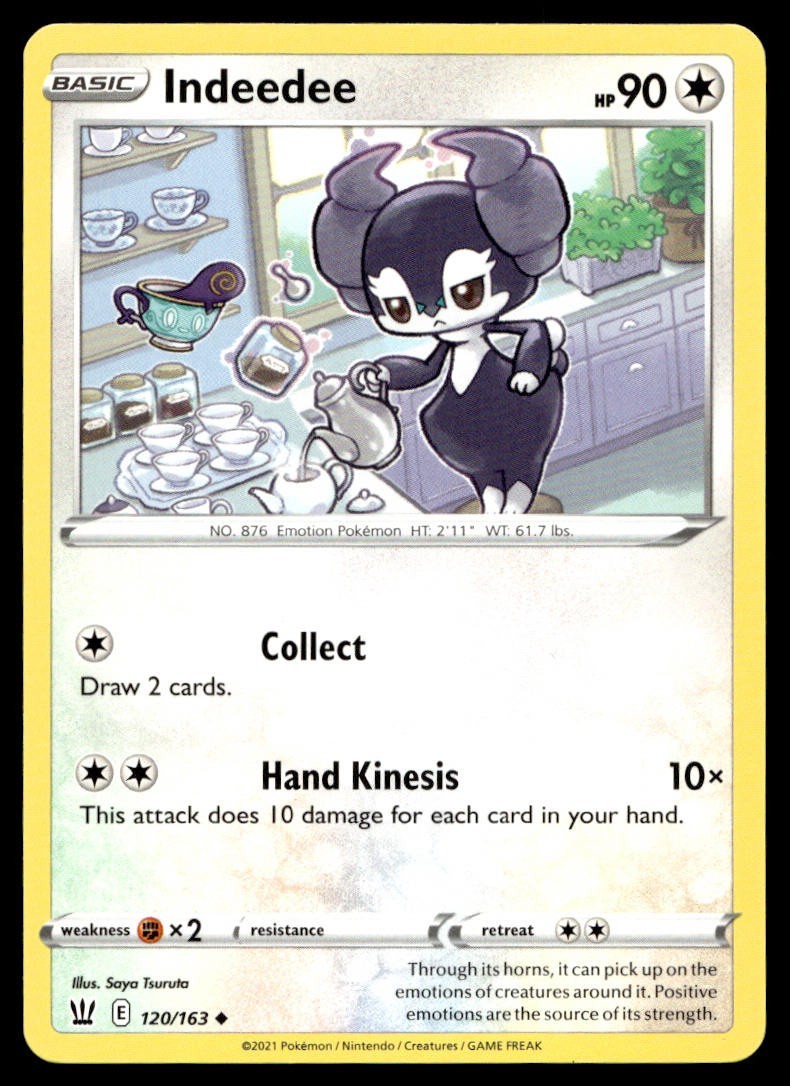 Indeedee 120/163 Pokemon Card Battle Styles Uncommon 90 HP Near Mint IN