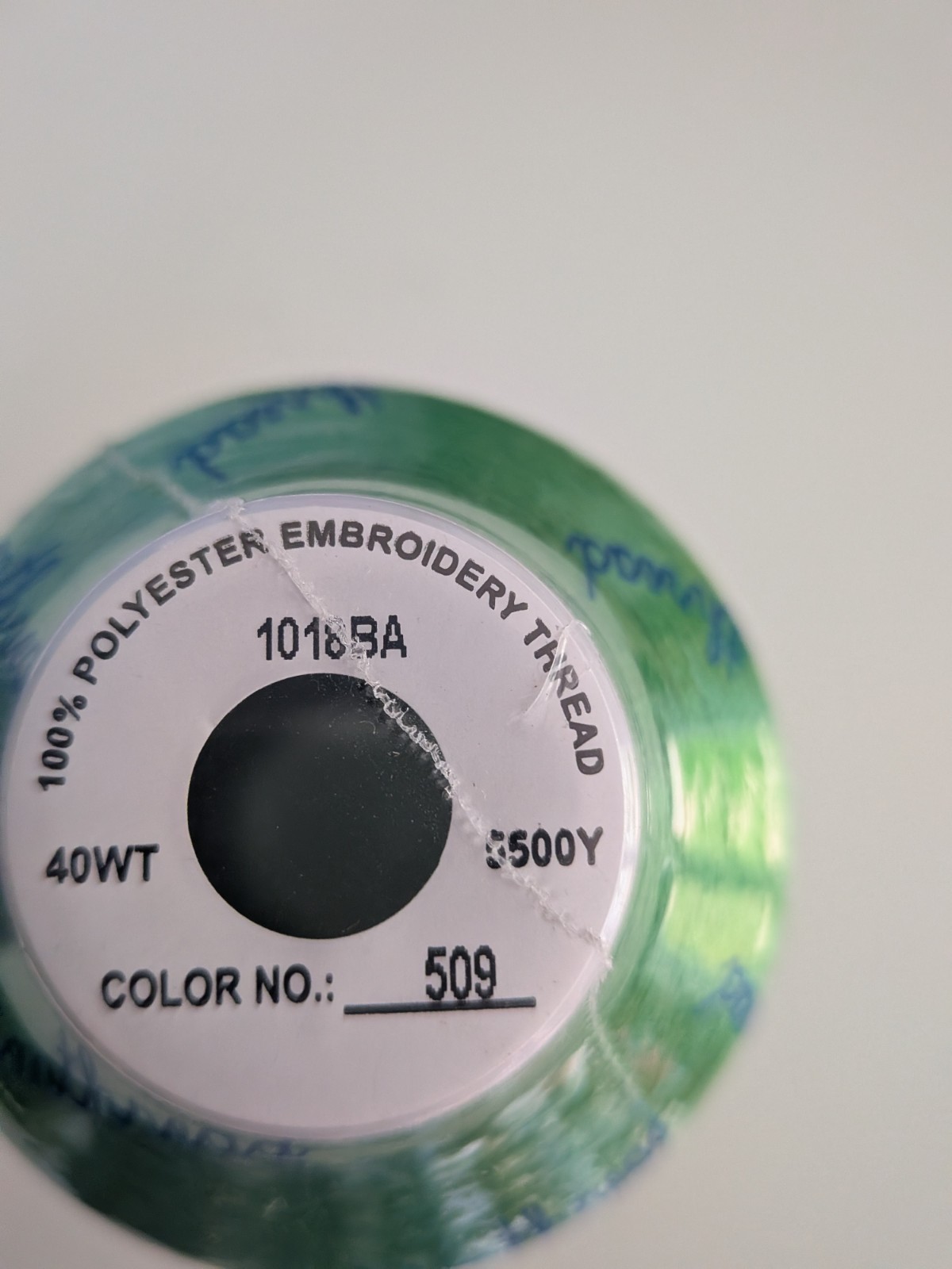 Polyester. Machine Thread Simthread Polyester Machine Embroidery Thread 40WT 5500Y Blue & Green ...