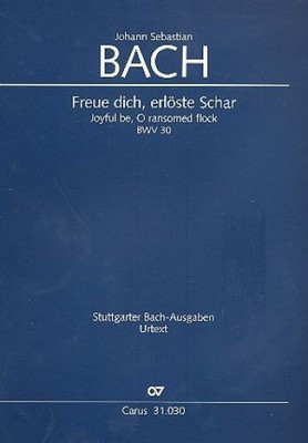 Freue dich erlöste Schar: Kantate Nr.30 BWV30 Partitur (dt/en) Bach, Johann Seba