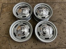4 New Repro 14x6 Chevy Ford Mopar Rally Steel Wheels 5 X 4.75 4 12 Camaro 4 New Repro 14x6 Chevy Ford Mopar Rally Steel Wheels 5 X 4.75 4 12 Camaro