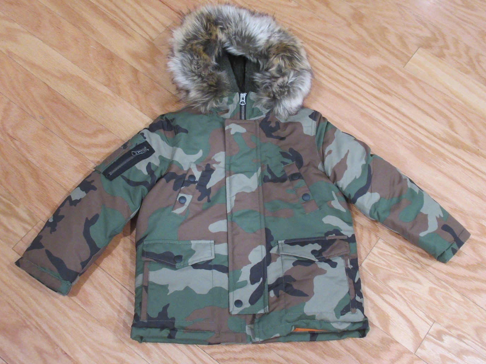 Polo Ralph Lauren Boys Camo Down Insulated Hooded Parka Jacket Coat 5 ~NWT~