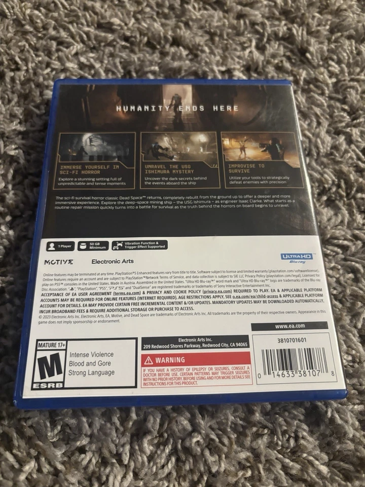 Dead Space Remake - Sony PlayStation 5 PS5 - PROBADO - CIB - COPIA LIMPIA 💿 ✨ Foto 3 de 4