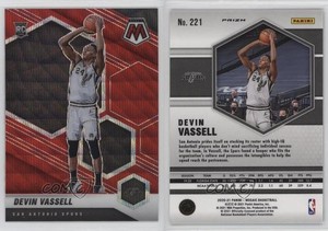 2020-21 Panini Mosaic Rookie Mosaic Red Wave Prizm Devin Vassell #221 Rookie RC
