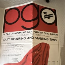 Jack Nicklaus Signed 1969 Pga Championship Pairings Program Ncr Cc Dayton