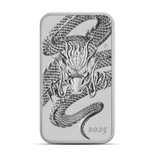 2025 1 oz Australia Rectangular Dragon Silver Coin (BU)