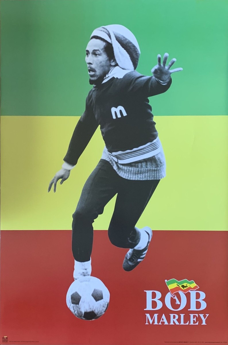 Bob Marley Playing Soccer Rasta Poster 24 X 36 | eBay UK