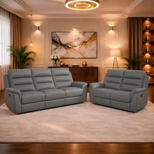 Sorrento Genuine Leather Luxury Power Reclining Sofa, Modern Design Sofa