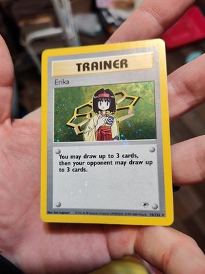 Pokemon Gym Heroes Erika Holo Bleed Error W Swirl Epic  #16/132 Near Mint !!