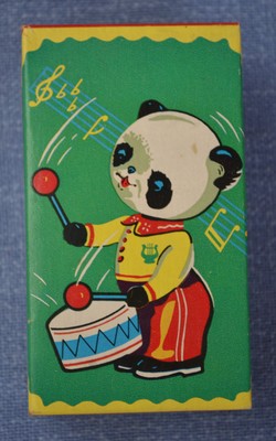Blechspielzeug: Panda Trommler, unbespielt, neu in OVP.