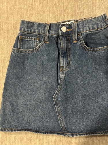 Old Navy Girls Denim High Waisted Skirt Size L 10-12  - Picture 2 of 5