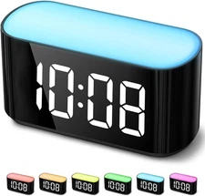 HOUSBAY Digital Alarm Clock for Bedrooms - Large Display Easy to Read Across The